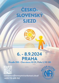 Bílé plakáty na Česko-Slovenský sjezd NA 2024 ke stažení